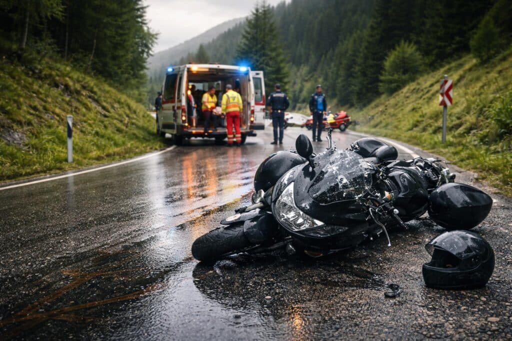 Verkehrsunfall mit Eigenverletzung