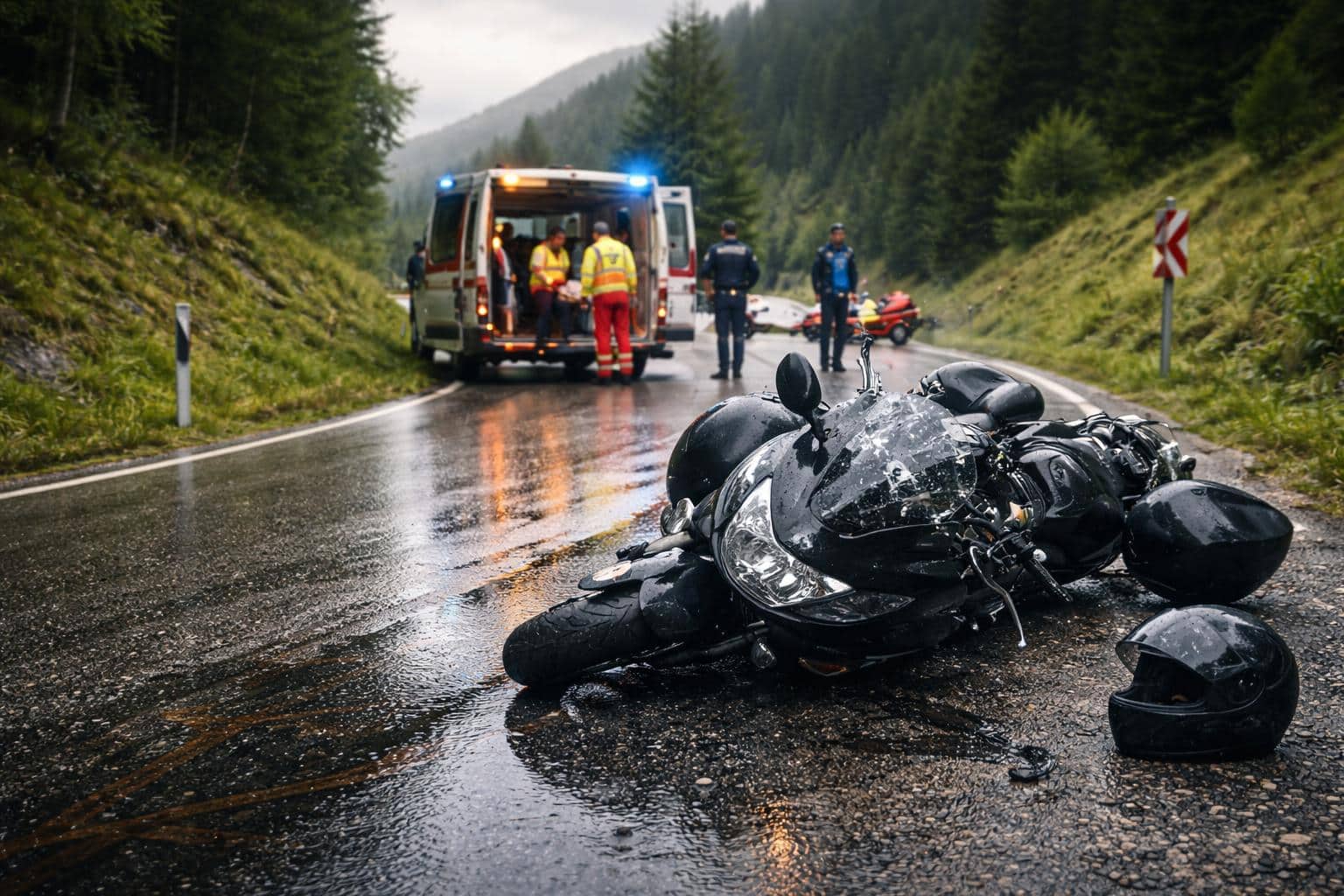 Verkehrsunfall mit Eigenverletzung