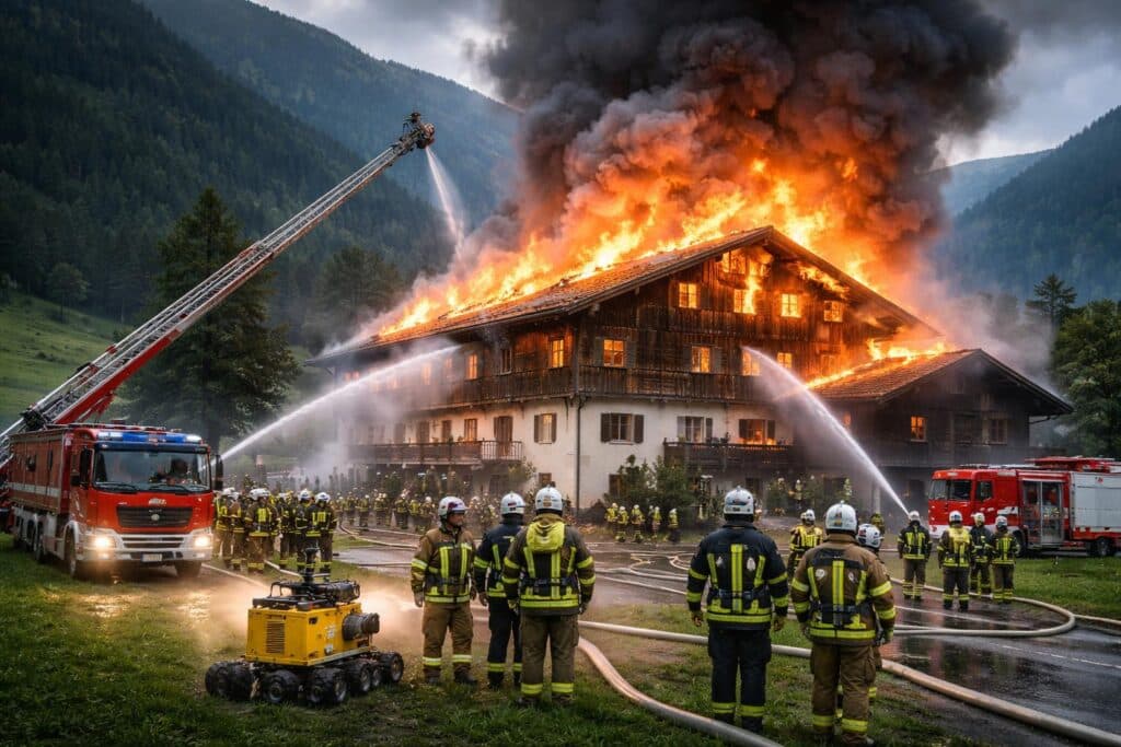 Matrei: Großeinsatz in Osttirol: Bauernhof in Vollbrand