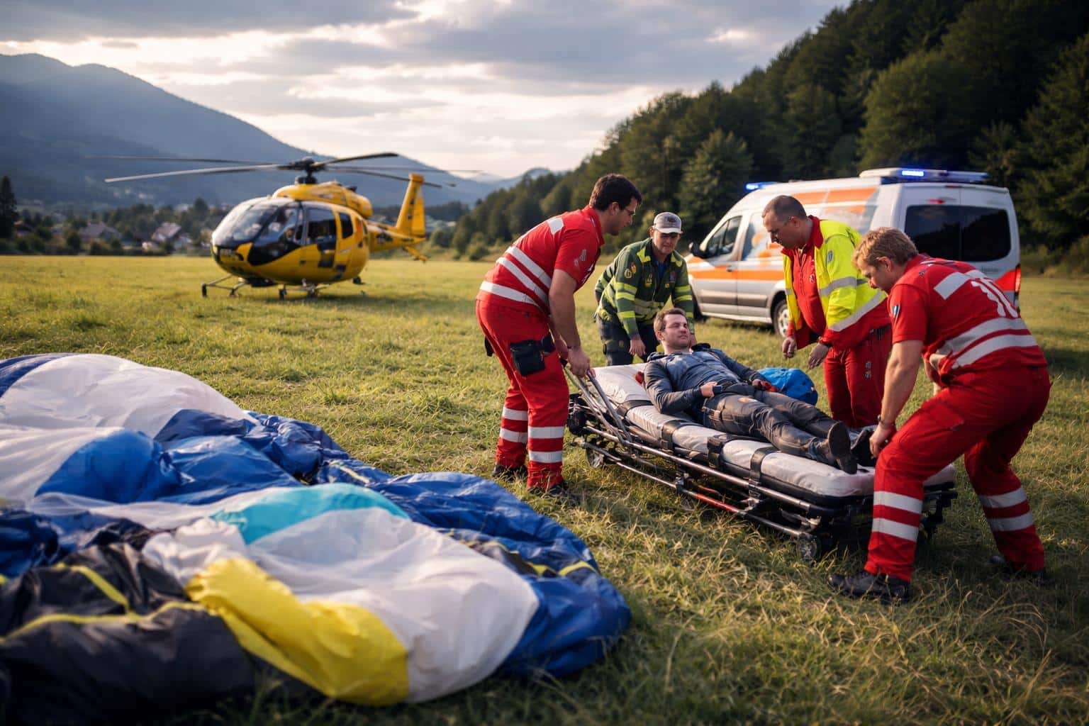 Fallschirmspringer nach Windböe abgestürzt