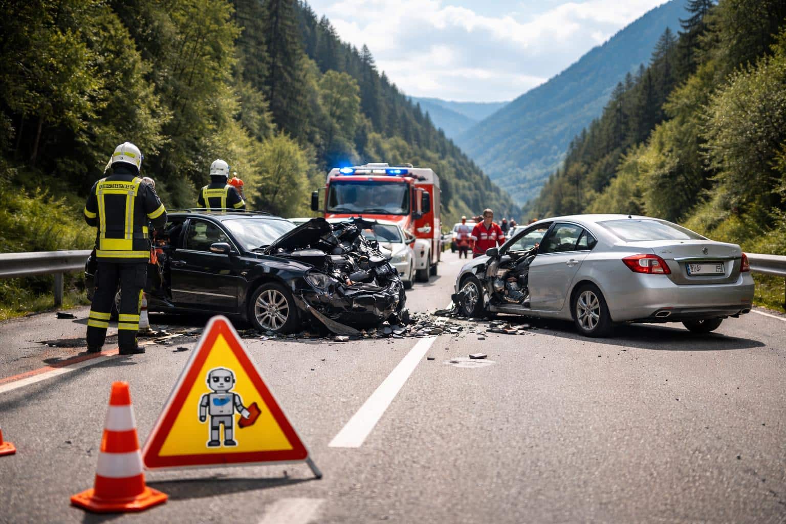 Verletzte bei schwerem Verkehrsunfall auf Drautal Straße