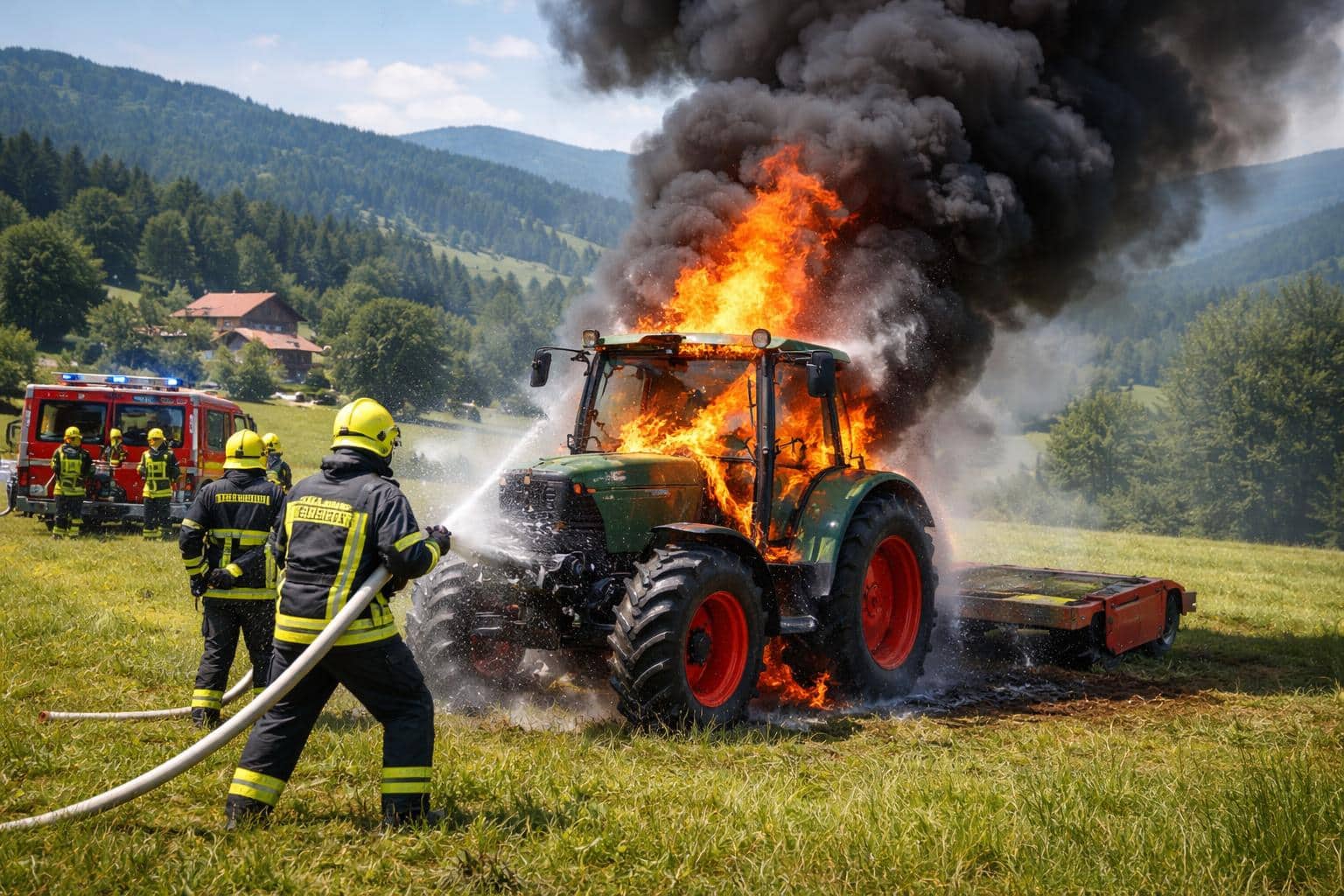 Traktorbrand im Bezirk St. Veit an der Glan