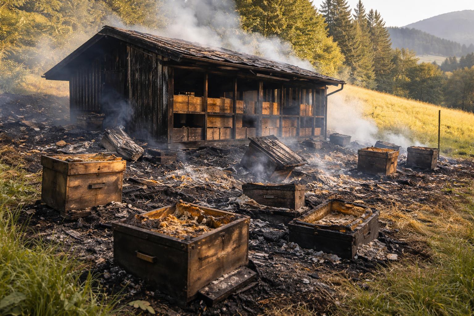 Bienenvölker bei Brand verendet