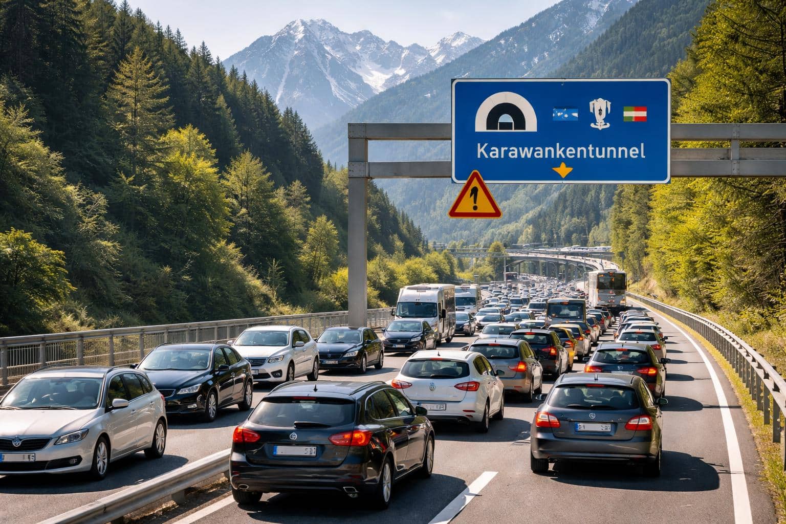A11 Karawanken Autobahn, Villach Richtung Laibach