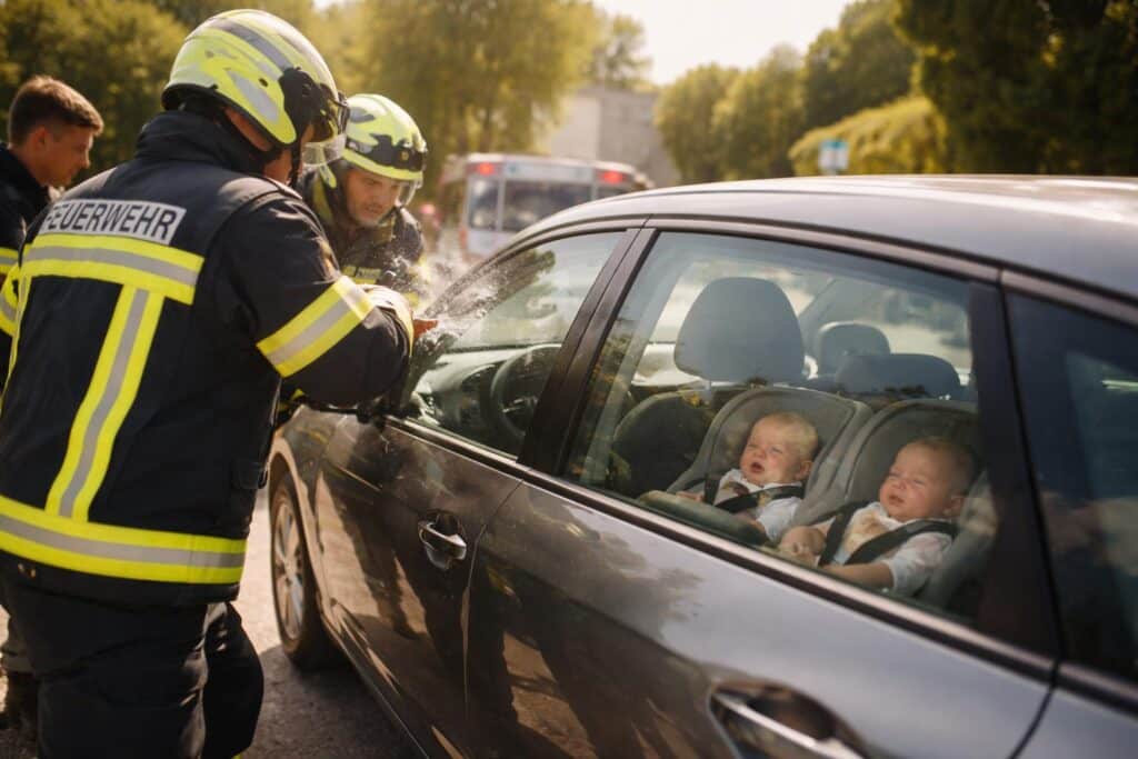 Säuglinge im Auto eingeschlossen