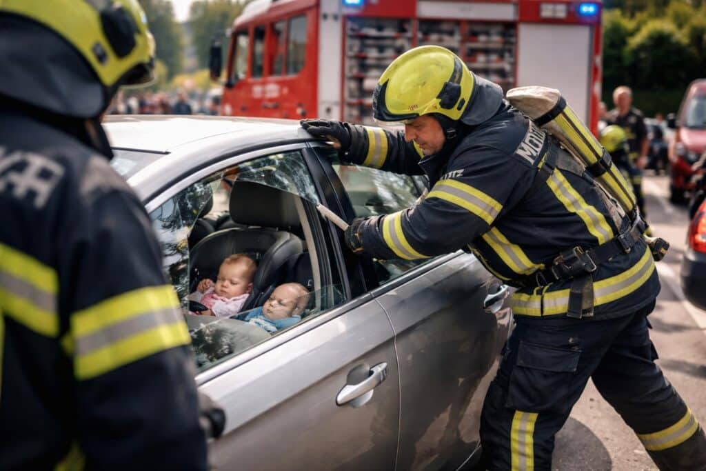 Klagenfurt: Zwei Neugeborene aus versperrtem Auto gerettet