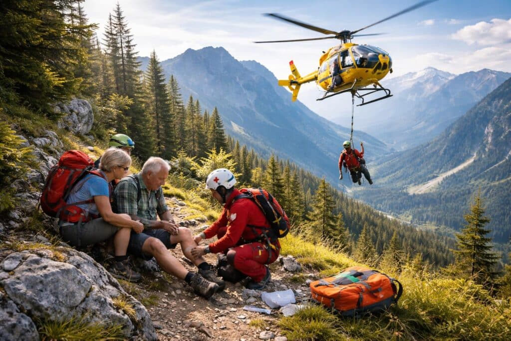 Medizinischer Notfall im Alpinen Gelände