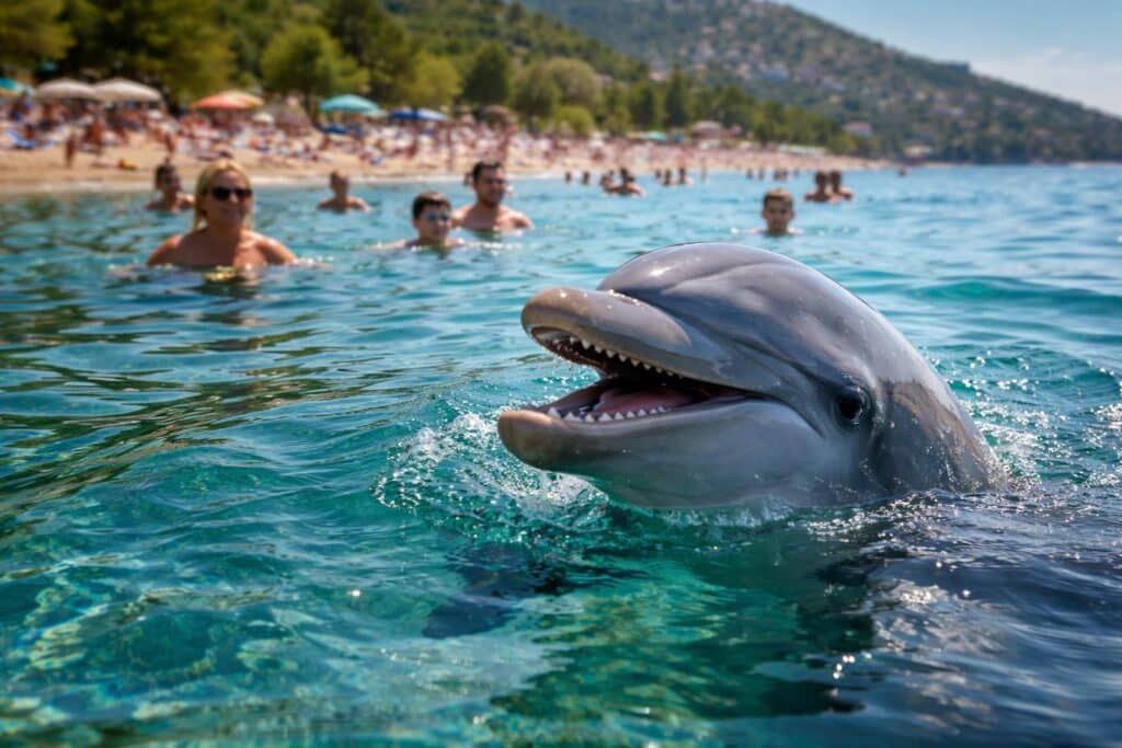 Experten warnen: Zahmer Delfin nähert sich Badegästen in Kroatien