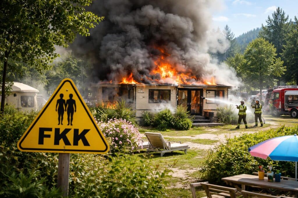 Brand auf FKK-Campingplatz
