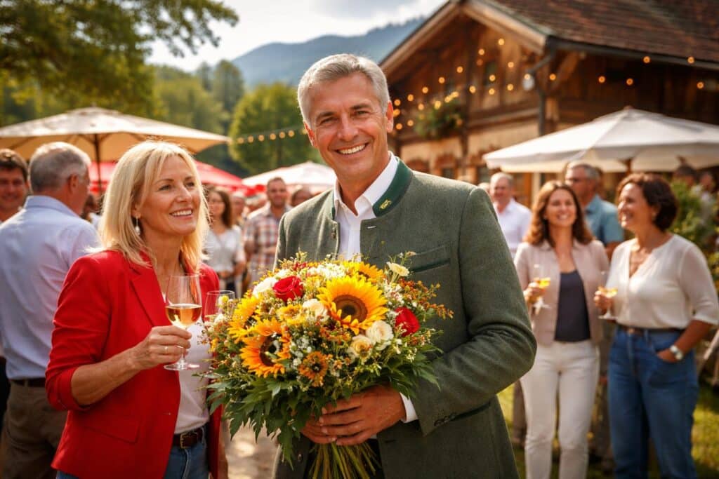 Bürgermeister Guntram Perdacher lud zum Hoffest