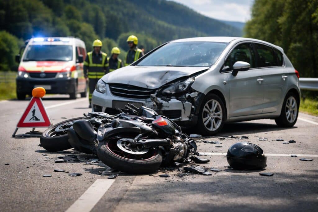 Biker verletzt: Kärntner Motorradfahrer krachte in abbiegendes Auto