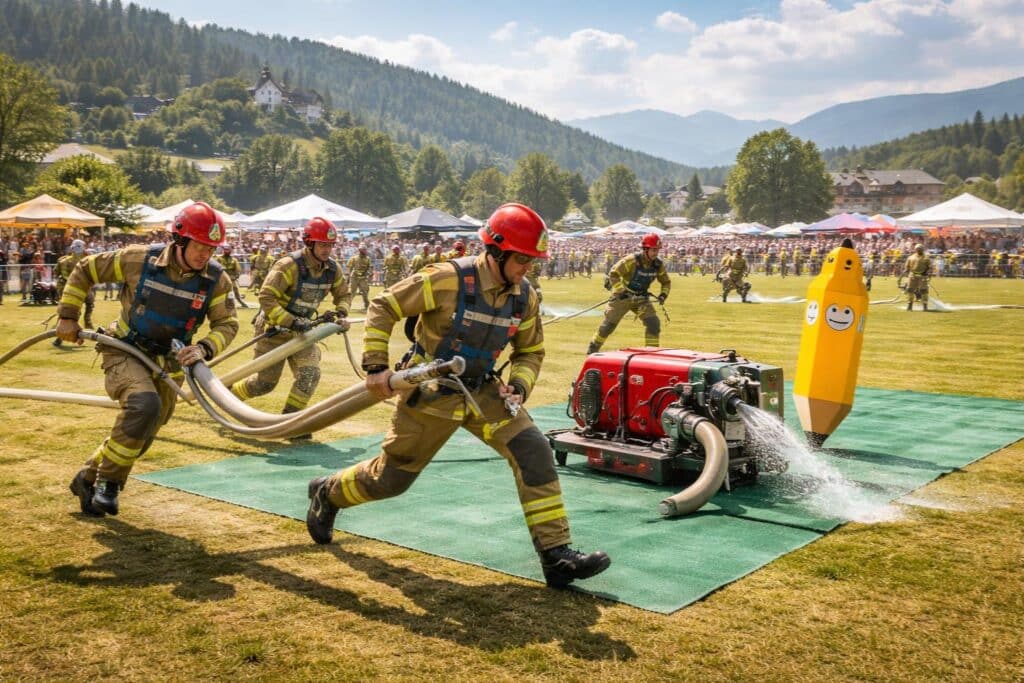 Hitzeschlacht in Griffen: Kärntens Feuerwehren zeigten Spitzenleistungen