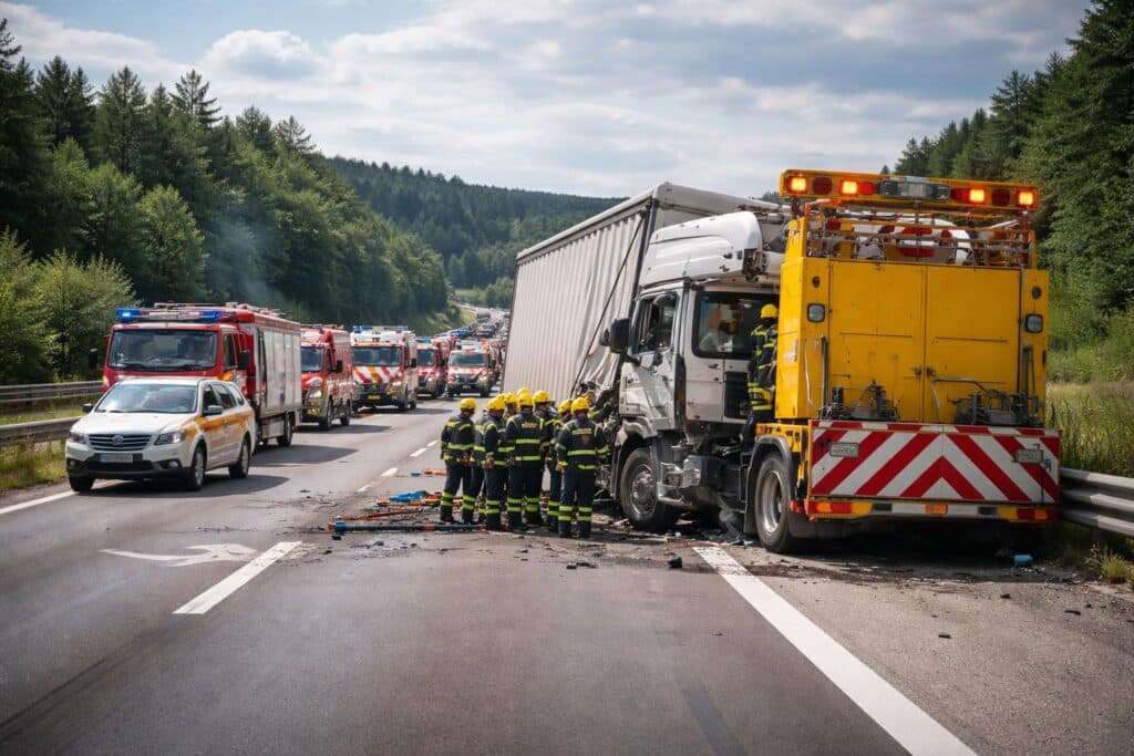 Tragödie auf der A2: Schwerer Unfall fordert ein Menschenleben