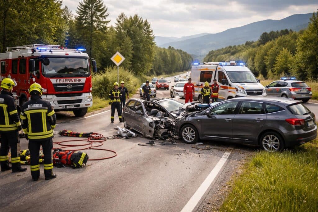 Unfall auf der Glantalstraße