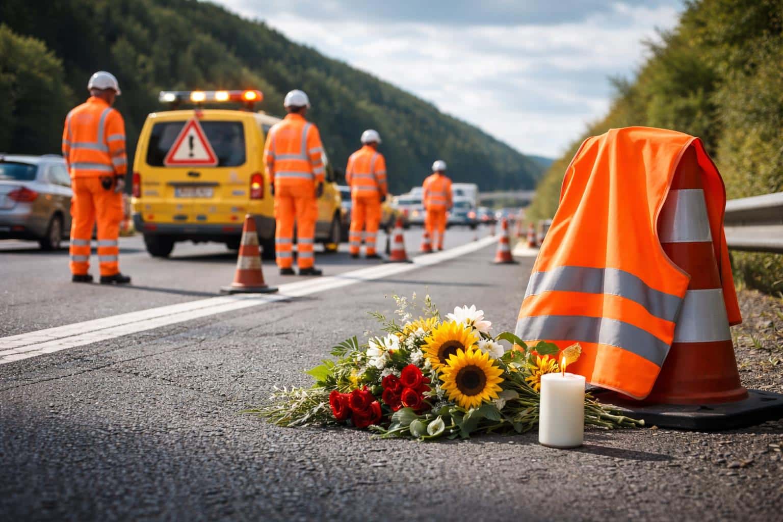 Trauer um Asfinag-Mitarbeiter: „Hinter jeder Warnweste steht ein Mensch“