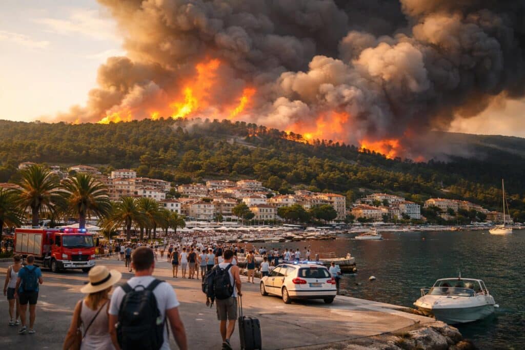 Nach Blitzeinschlag: Nächste Urlaubsinsel in Kroatien steht in Flammen