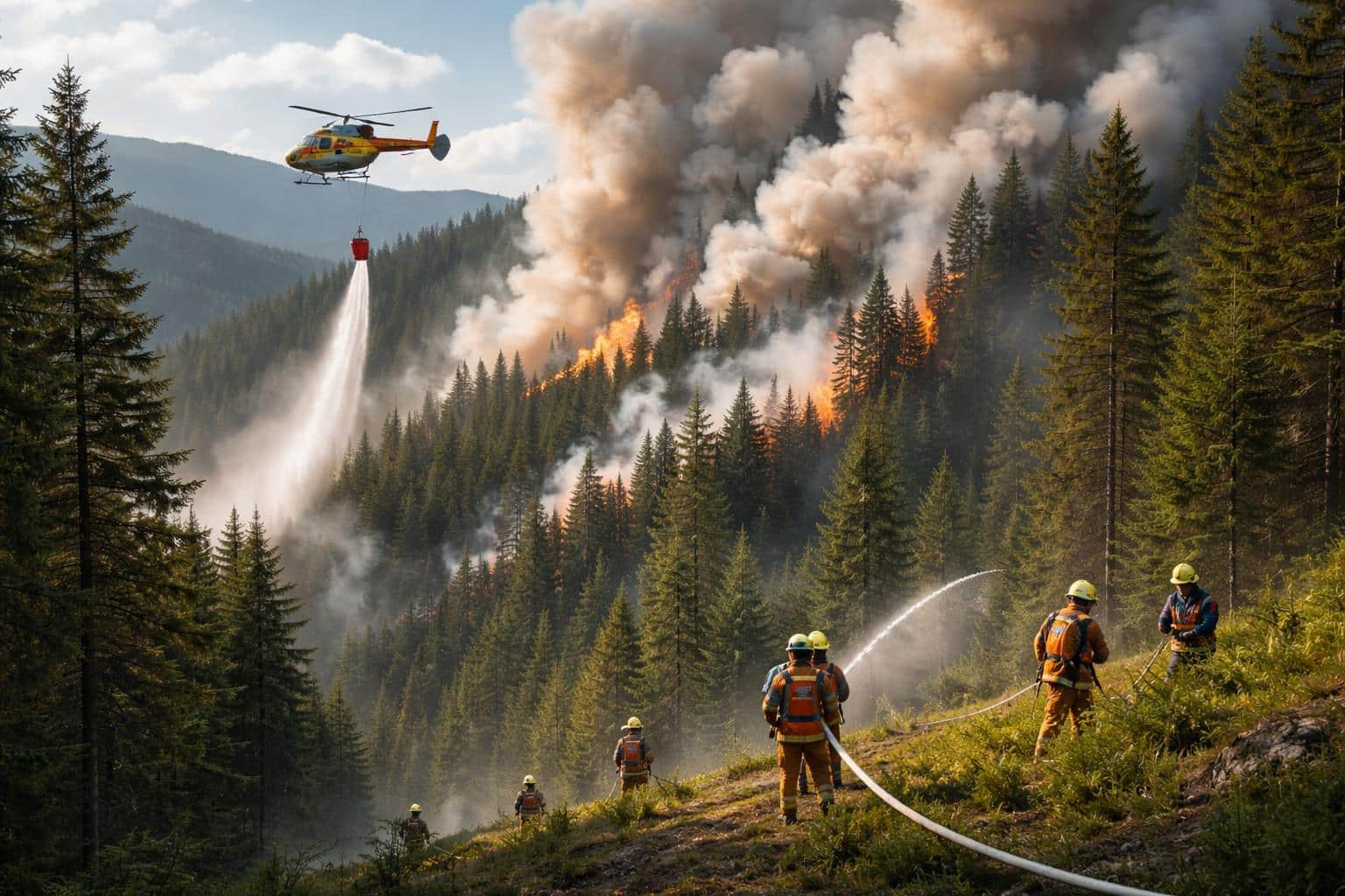 1,5 Hektar Wald in Brand geraten