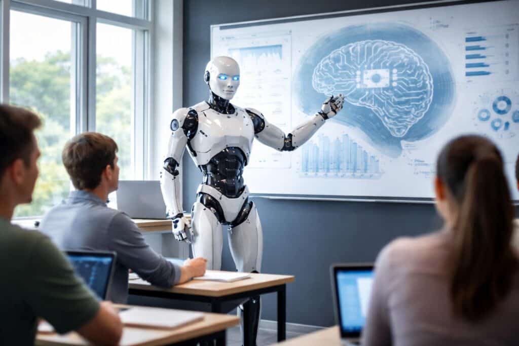 Unterricht mit Roboter an der HTL Villach
