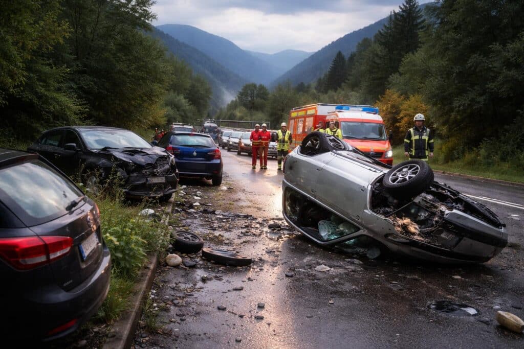 Verkehrsunfall mit Eigenverletzung im Bezirk Spittal/Drau