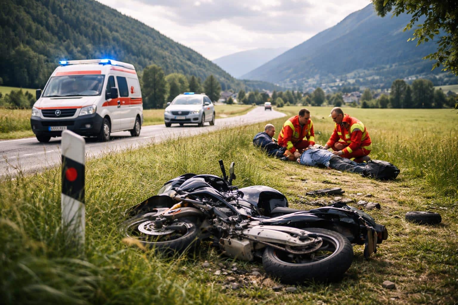 Verkehrsunfall mit Personenschaden im Bezirk Spittal/Drau