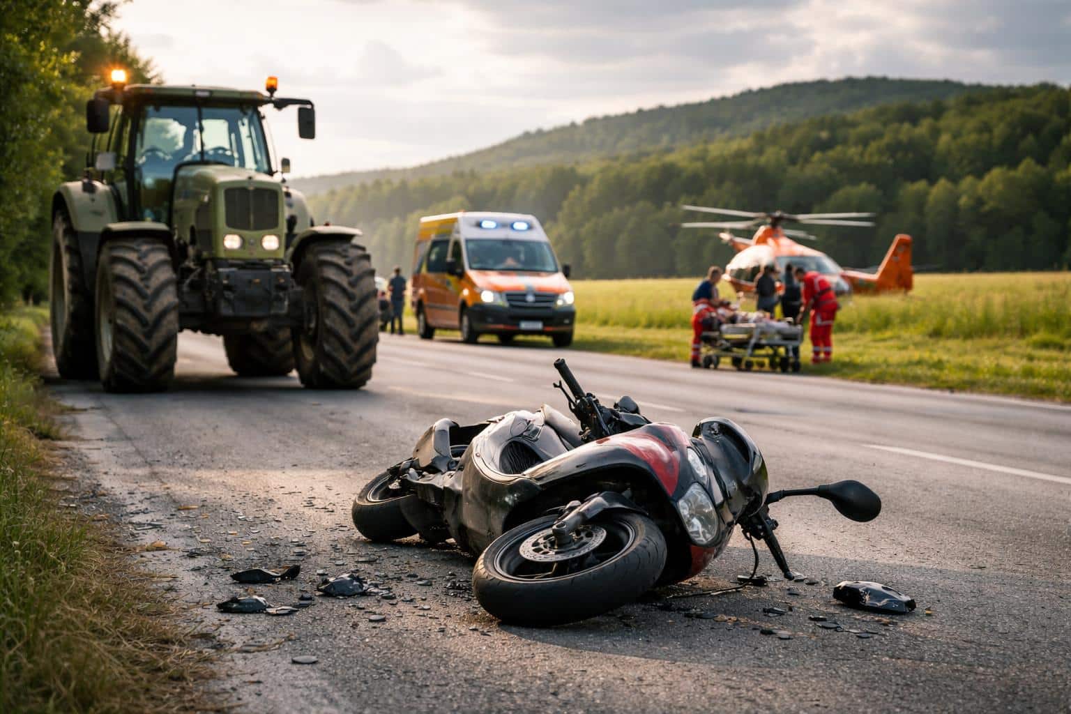 Moped gegen Traktor: Jugendlicher verletzt