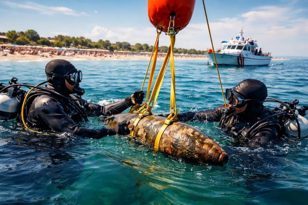 Bombe im Meer vor beliebtem Badeort an der Adria gefunden