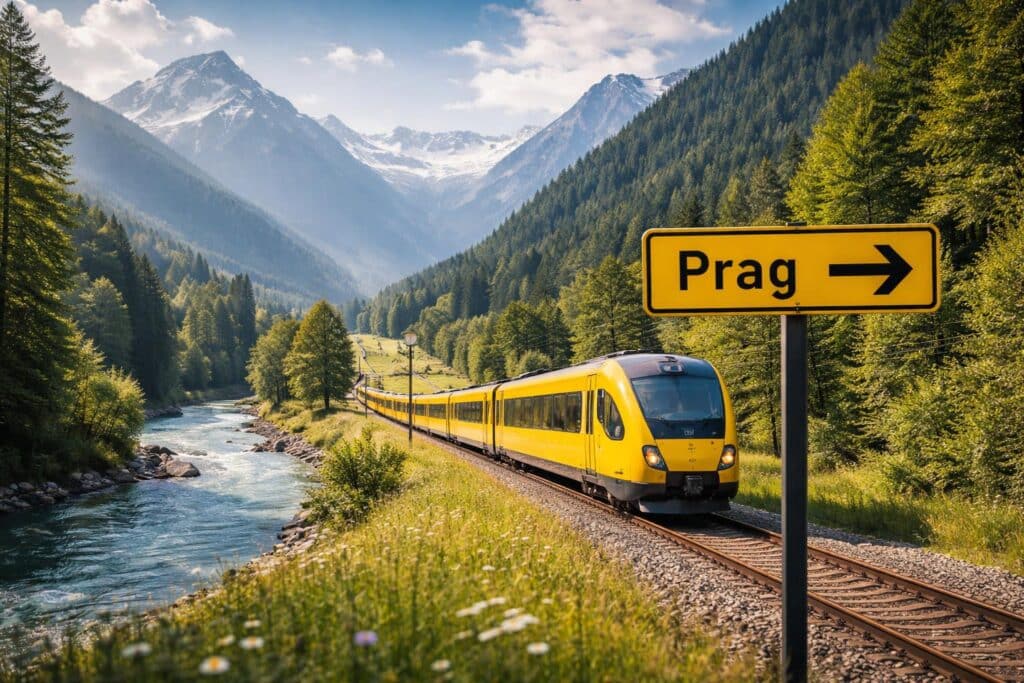 Mit dem Zug vom Mölltal direkt nach Prag