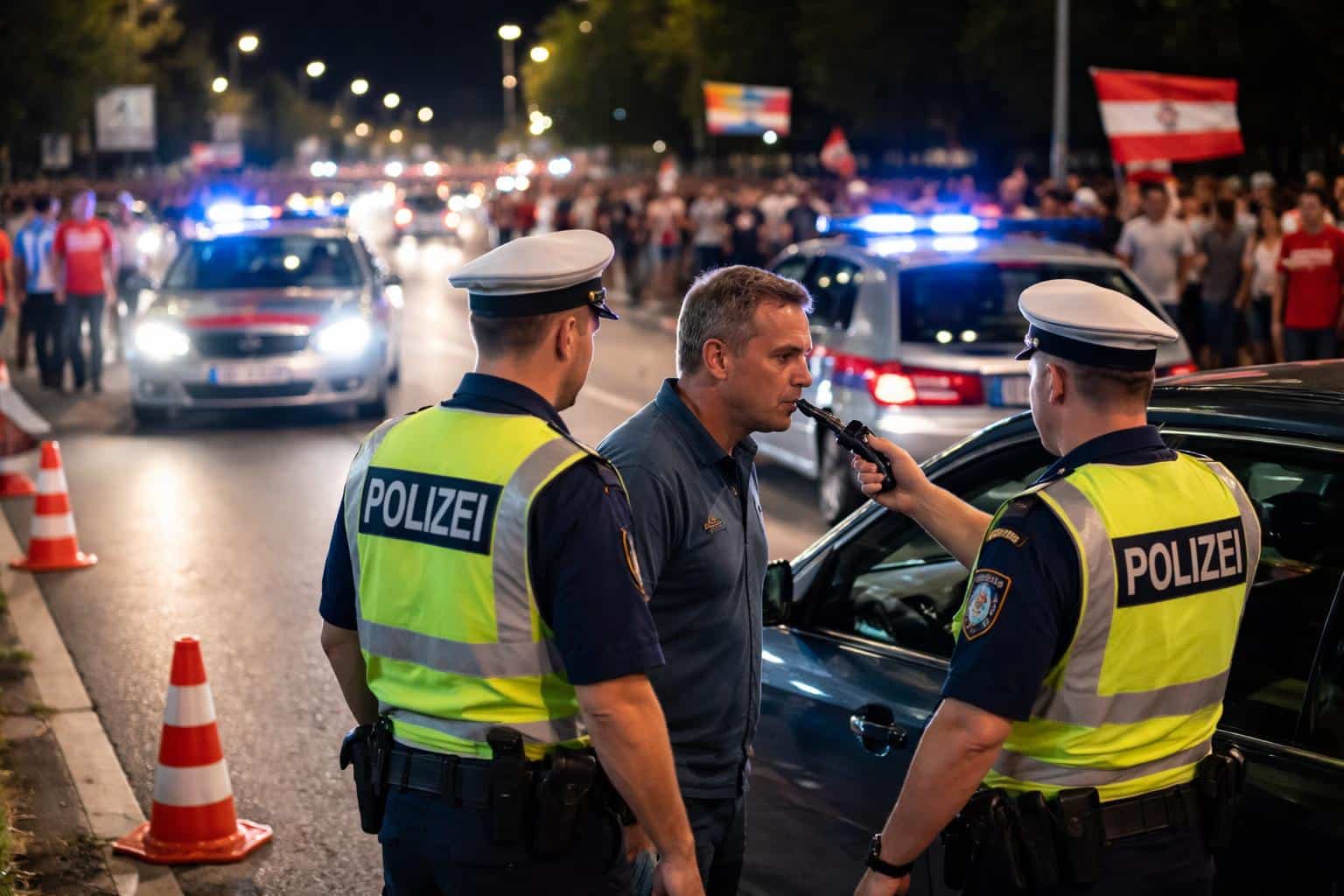 Nach Österreich-Spiel: Landesweite Schwerpunktaktion – Dutzende Alko- und Drogenlenker aus dem Verkehr gezogen
