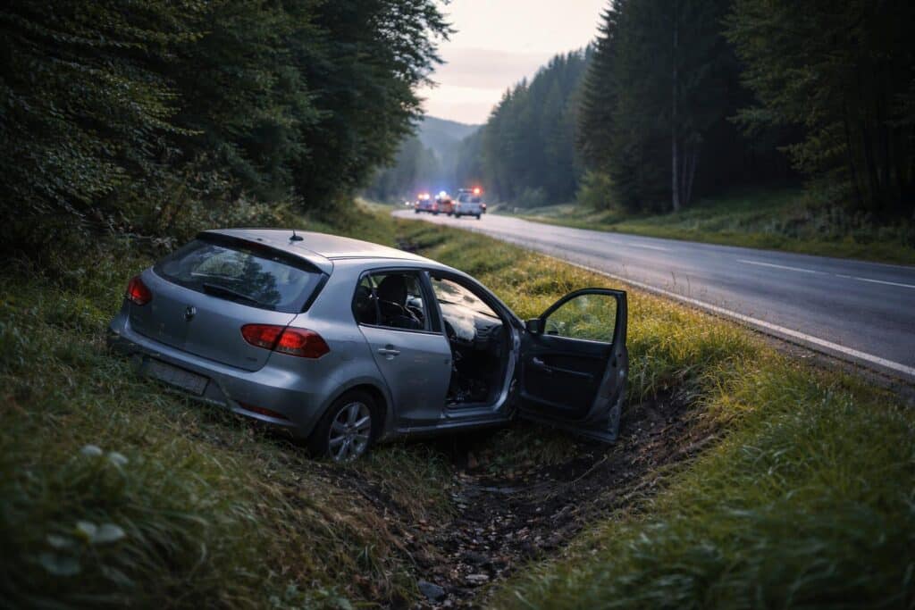 Unfall in Kärnten : Pkw im Straßengraben, vom Lenker fehlte jede Spur