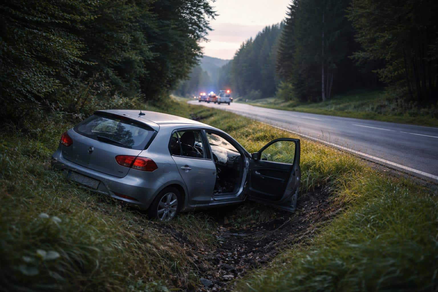 Unfall in Kärnten : Pkw im Straßengraben, vom Lenker fehlte jede Spur
