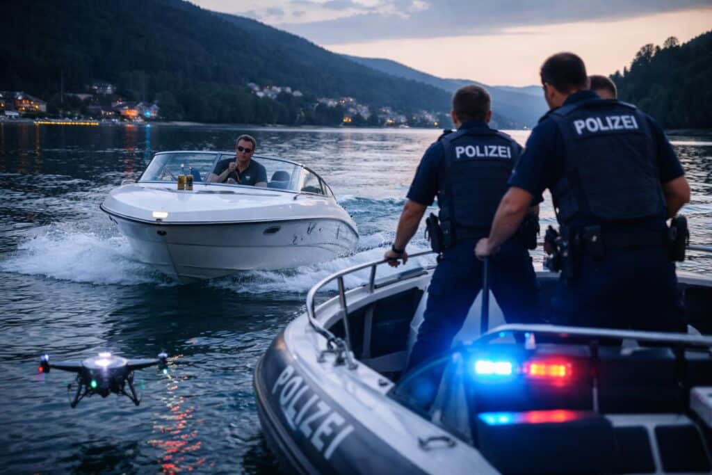 Betrunkener Bootsfahrer flüchtet vor Polizei