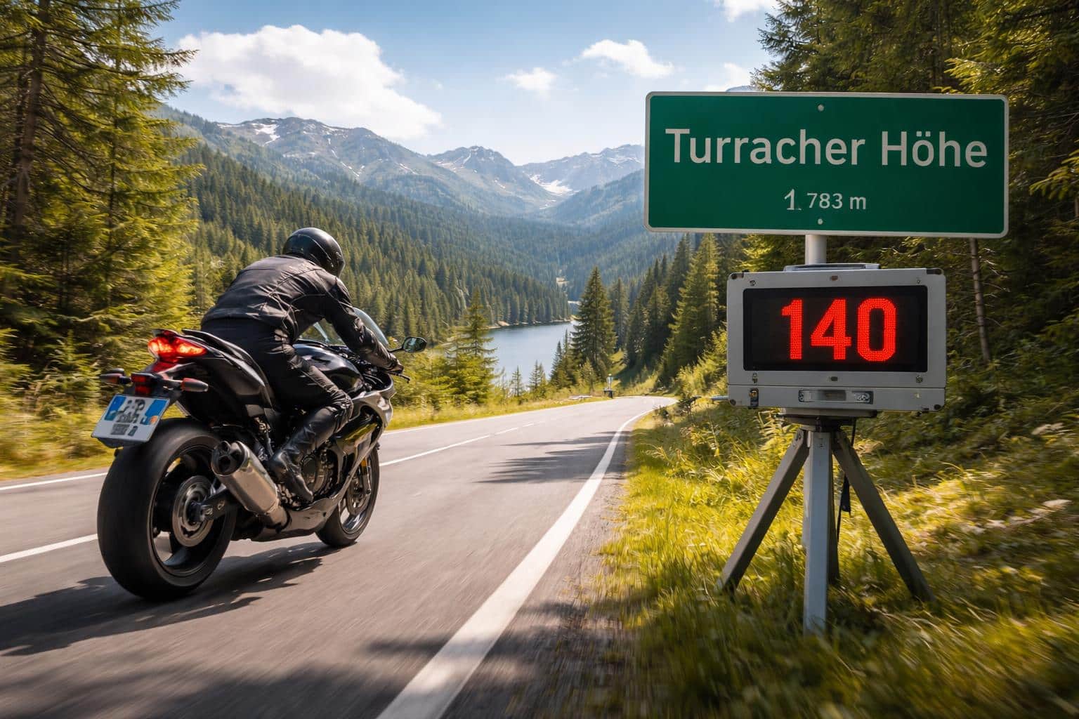 Motorradlenker raste mit 140 km/h in Richtung Turracher Höhe