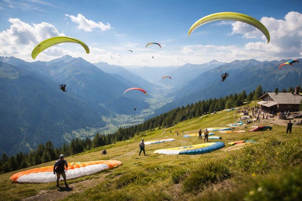 Hotspot der Paragleiter: Auf dieser Alm fliegt die Gefahr immer mit