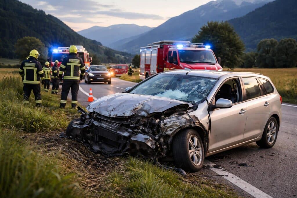 Verkehrsunfall mit Personenschaden im Bezirk Spittal an der Drau