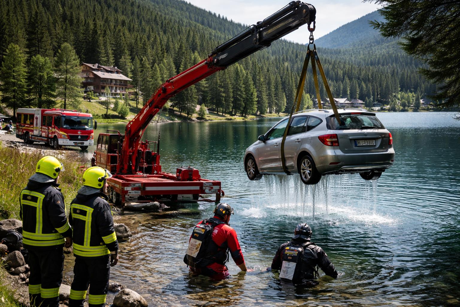 Auto stürzte in Turracher See