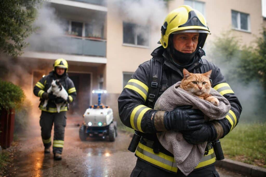 Katzen aus verrauchter Wohnung gerettet