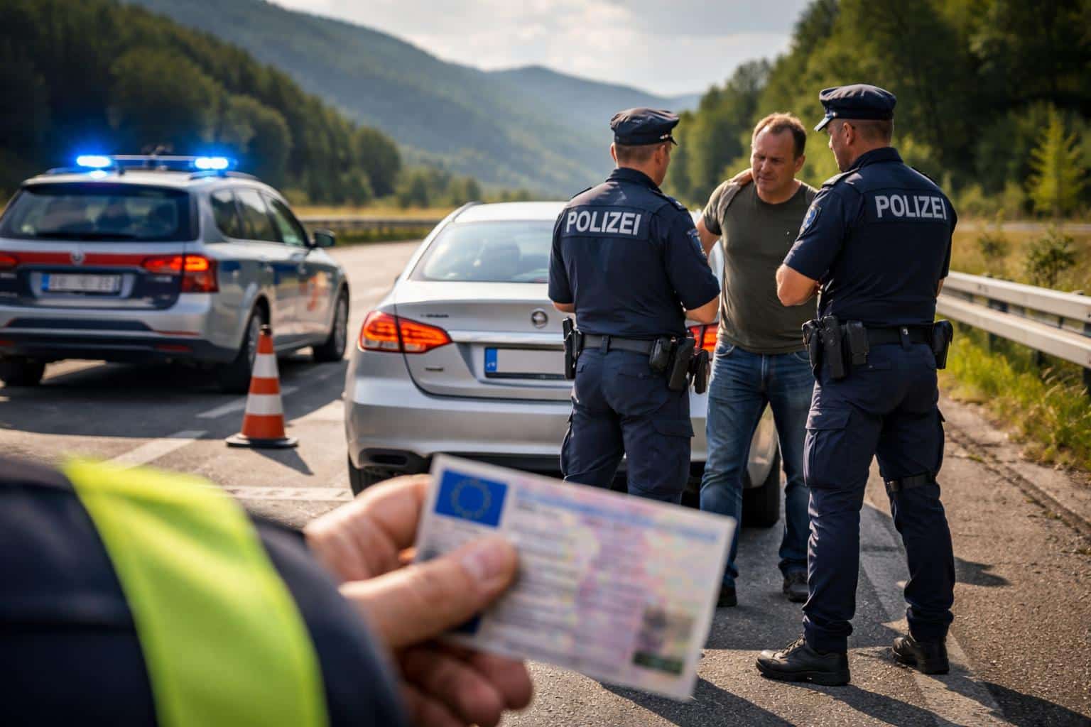 Überhöhte Geschwindigkeit und Alkohol am Steuer - Führerscheinabnahme