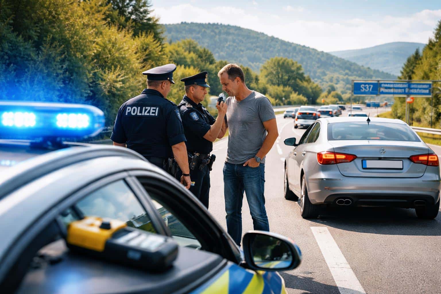 Mit Alkohol und Vollgas auf der S37 unterwegs