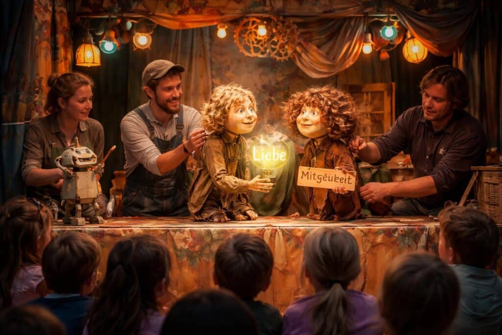 Mit wenigen Worten viel gesagt: Puppentheater in Schwabegg sorgte für Begeisterung