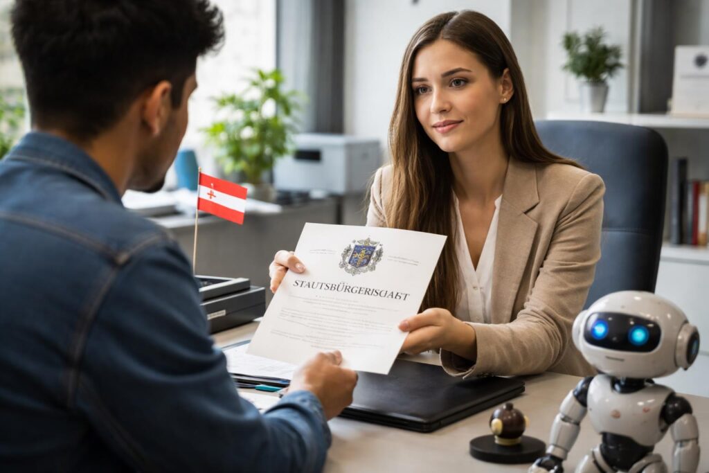 Frau erfand Staatsbürgerschaftsverfahren