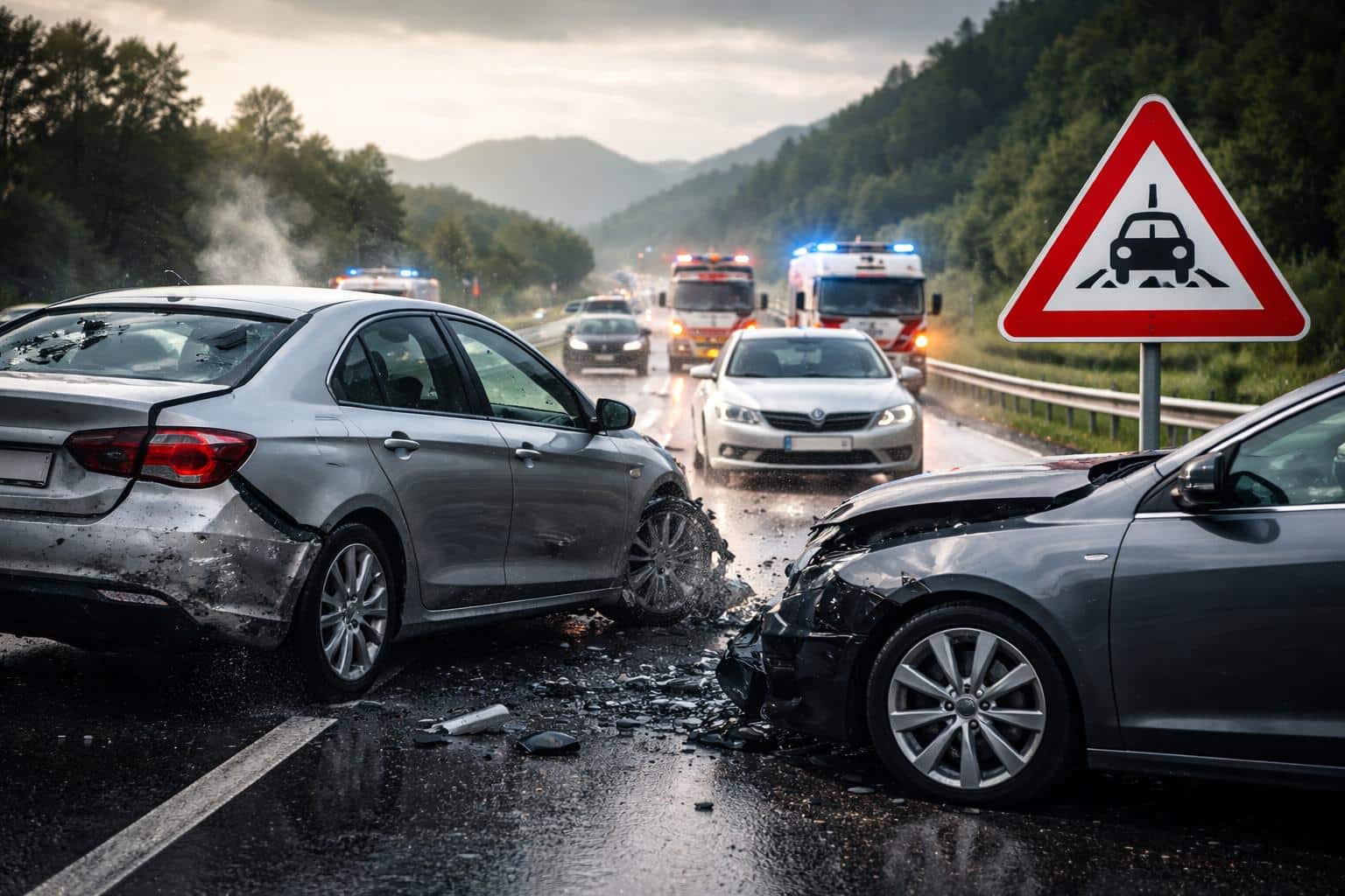 Autolenker wich Geisterfahrer aus und wurde bei Folgeunfall verletzt