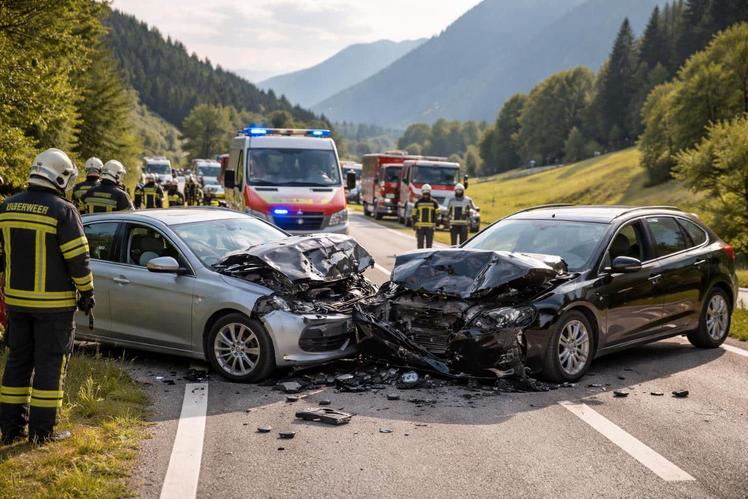 Zwei Frauen bei Unfall auf B106 verletzt