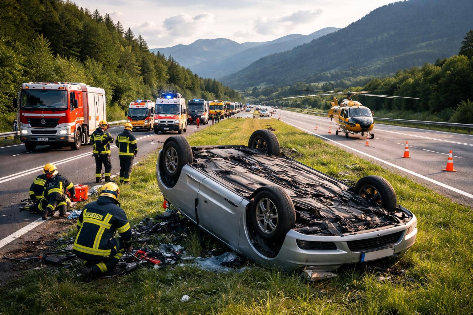 Verkehrsunfall mit Personenschaden im Bezirk Villach