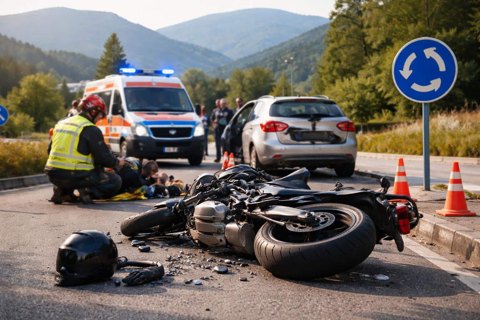 Motorradfahrer nach Auffahrunfall verletzt
