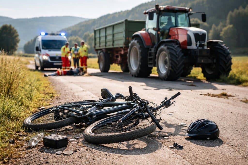 E-Bike-Fahrer kollidierte mit Traktor und wurde schwer verletzt