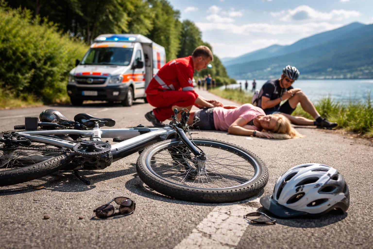Am Wörthersee: Urlauberin erlitt bei E-Bike-Unfall schwere Kopfverletzungen