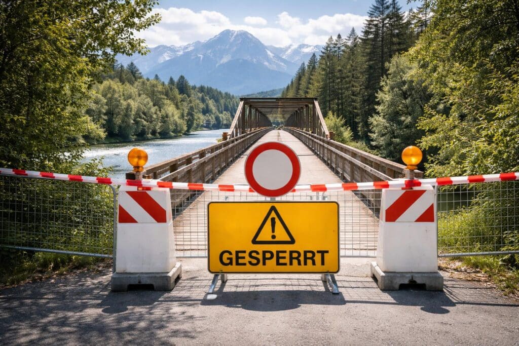 Gailsteg ab sofort gesperrt