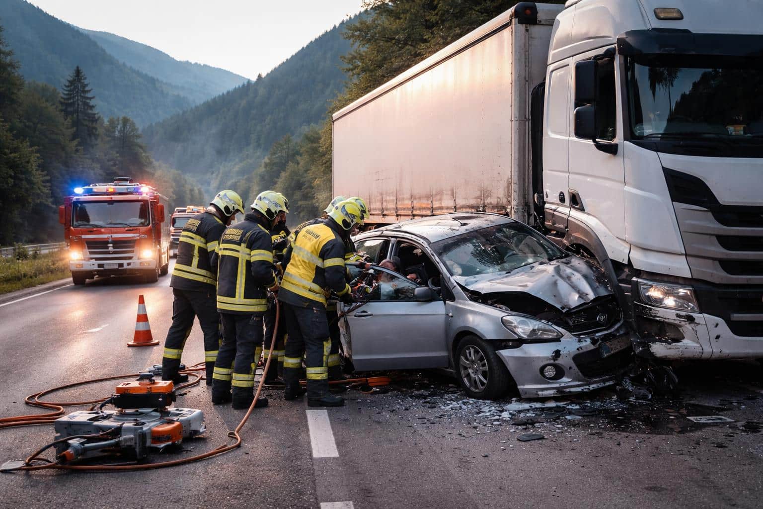 In Villach: Pkw-Lenkerin krachte in Kärnten gegen Lkw