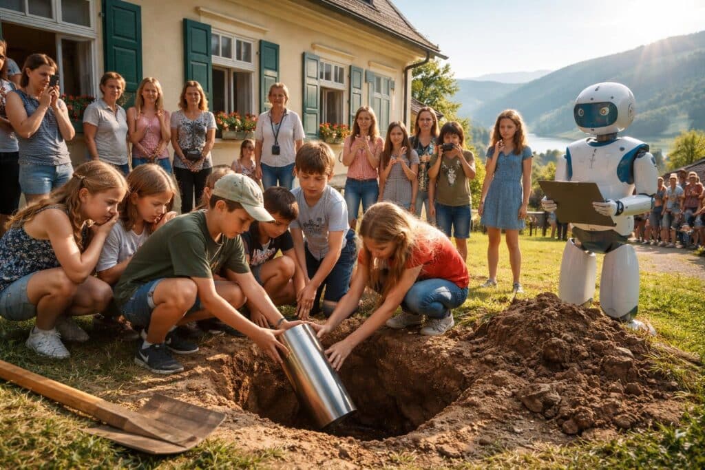 Kärntner Schule verabschiedet sich mit Zeitkapsel und Tränen