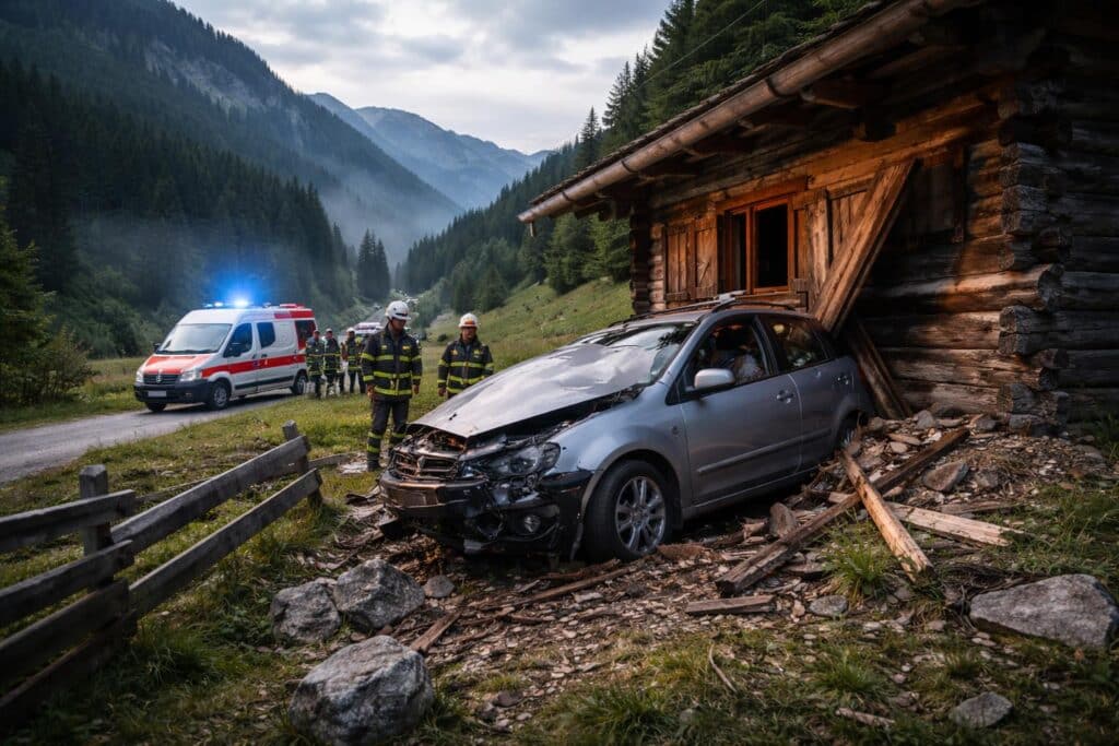 In Osttirol: An einer Almhütte war für einen Alkolenker Endstation